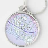 Totaal zonnecrisis 2017 Wereldwijde route Sleutelhanger (Voorkant)