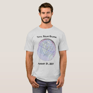Totaal zonnecrisis 2017 Wereldwijde route T-shirt