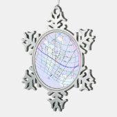 Totaal zonnecrisis 2017 Wereldwijde route Tin Sneeuwvlok Ornament (Rechts)