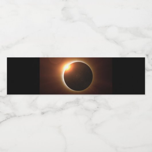 Totaal zonnecrisis 2017 Wereldwijde route Waterfles Etiket (Enkel label)