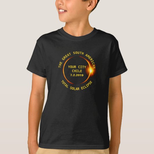 Totaal zonnecrisis 2019 Chili Zuid-Amerika T-shirt (Voorkant)