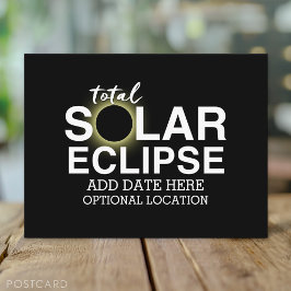 Totaal zonnecrisis 2024 - Aangepaste datum en loca Briefkaart