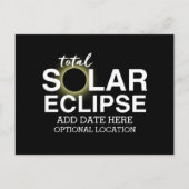 Totaal zonnecrisis 2024 - Aangepaste datum en loca Briefkaart (Voorkant)