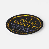 Totaal zonnecrisis 21 augustus 2017 Funny Occult Papieren Bordje (Gekanteld)