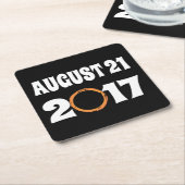 Totaal zonnecrisis 21 augustus 2017 kartonnen onderzetters (Schuin)