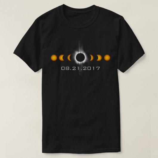 Totaal zonnecrisis 21 augustus 2017 Sun Moon Zip T-shirt (Design voorkant)