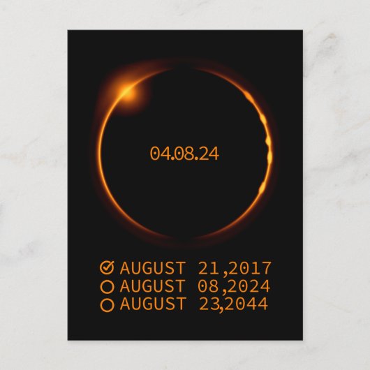 Totaal zonnecrisis 8 april 2024 briefkaart (Voorkant)