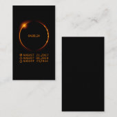 Totaal zonnecrisis 8 april 2024 visitekaartje (Voorkant / Achterkant)