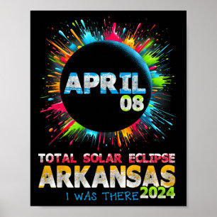 Totaal zonnecrisis Arkansas 2024 Colorful Totalit Poster