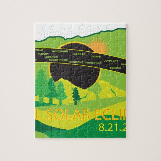 Totaal zonnecrisis voor 2017 op de kaart van de st legpuzzel (Verticaal)