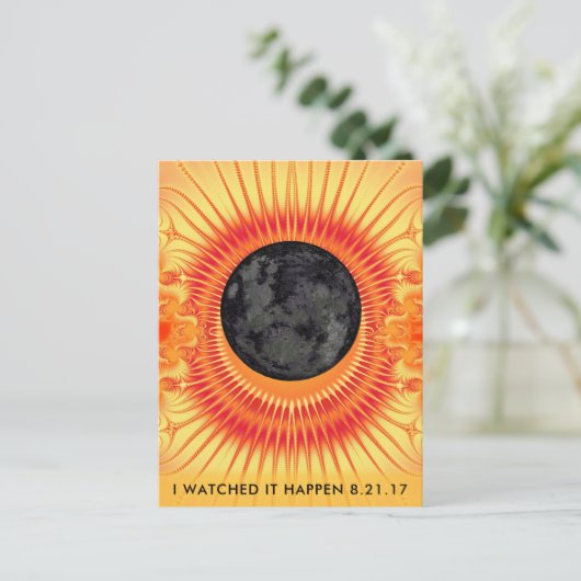 Totaal zonnecriskel fractal art briefkaart (Staand voorkant)