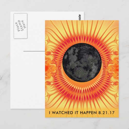 Totaal zonnecriskel fractal art briefkaart (Voorkant / Achterkant)