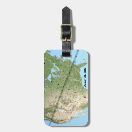 Totaal zonnecriskel pad kaart 2017 bagagelabel (Voorkant verticaal)