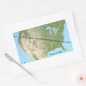 Totaal zonnecriskel pad kaart 2017 rechthoekige sticker (Envelop)