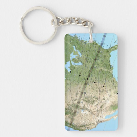 Totaal zonnecriskel pad kaart 2017 sleutelhanger (Voorkant)