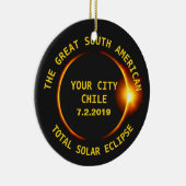 Totaal zonnepanelen 2019 Chili, Zuid-Amerika Keramisch Ornament (Rechts)