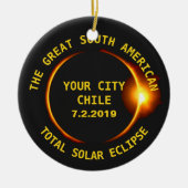Totaal zonnepanelen 2019 Chili, Zuid-Amerika Keramisch Ornament (Voorkant)