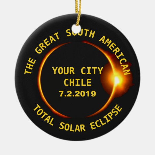 Totaal zonnepanelen 2019 Chili, Zuid-Amerika Keramisch Ornament (Voorkant)