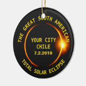 Totaal zonnepanelen 2019 Chili, Zuid-Amerika Keramisch Ornament (Links)