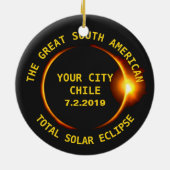 Totaal zonnepanelen 2019 Chili, Zuid-Amerika Keramisch Ornament (Achterkant)
