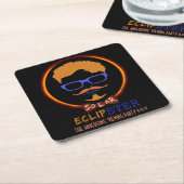 Totaal zonnepanelen 21 augustus 2017 Funny Hipster Kartonnen Onderzetters (Schuin)