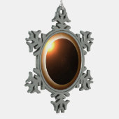 Totaal zonnepanelen tin sneeuwvlok ornament (Links)