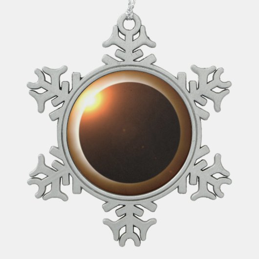 Totaal zonnepanelen tin sneeuwvlok ornament (Voorkant)