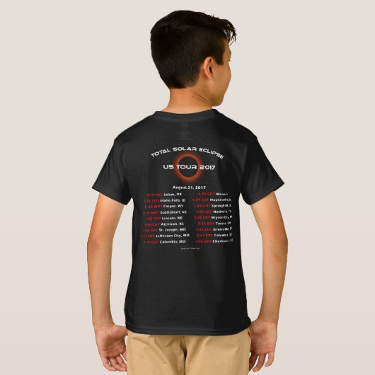 Totaal zonnepanelen US Tour 2017 Kinder T-shirt (Achterkant volledig)
