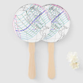 Totaal zonnescherm 2024 Wereldwijde Weg Handwaaier (Voorkant en achterkant)