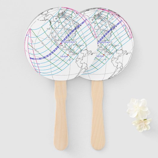Totaal zonnescherm 2024 Wereldwijde Weg Handwaaier (Voorkant en achterkant)