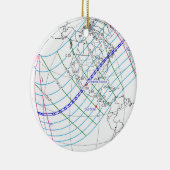 Totaal zonnescherm 2024 Wereldwijde Weg Keramisch Ornament (Rechts)