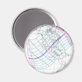 Totaal zonnescherm 2024 Wereldwijde Weg Magneet (Voorkant / Achterkant)