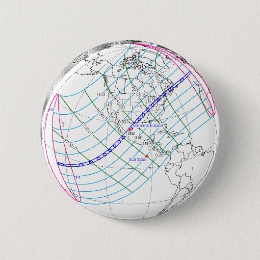 Totaal zonnescherm 2024 Wereldwijde Weg Ronde Button 5,7 Cm (Voorkant)