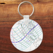 Totaal zonnescherm 2024 Wereldwijde Weg Sleutelhanger (Voorkant)
