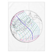 Totaal zonnescherm 2024 Wereldwijde Weg Tafelkleed (Voorkant)