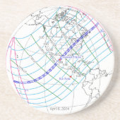 Totaal zonnescherm 2024 Wereldwijde Weg Zandsteen Onderzetter (Voorkant)