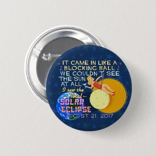 Totaal zonnescherm 21 augustus 2017 Amerikaanse Fu Ronde Button 5,7 Cm (Voorkant /achterkant)