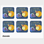 Totaal zonnescherm 21 augustus 2017 Amerikaanse Fu Vierkante Sticker (Vel)