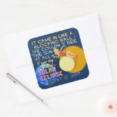 Totaal zonnescherm 21 augustus 2017 Amerikaanse Fu Vierkante Sticker (Envelop)