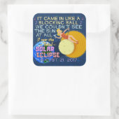 Totaal zonnescherm 21 augustus 2017 Amerikaanse Fu Vierkante Sticker (Tas)