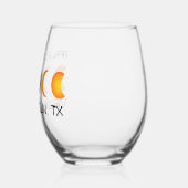 Totaal Zonneverduistering 2024 Aangepaste Herdenki Wijnglas Zonder Voet (Links)