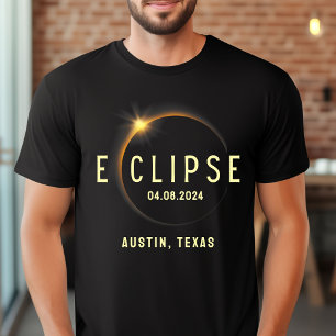 Totaal Zonneverduistering 2024 April 8 Aangepaste  T-shirt