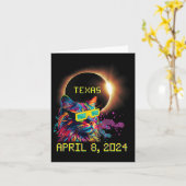 Totaal Zonneverduistering Cat 8 april 2024 Texa Kaart (Gele Bloem)