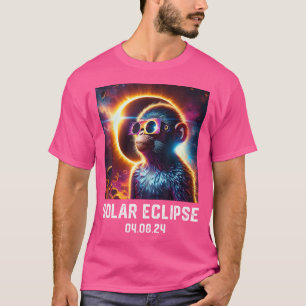 Totaal Zonsverduistering 04 08 24 Apen Astronomie T-shirt