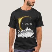 Totaal Zonsverduistering 2024 Cruiseschip T-shirt (Voorkant)