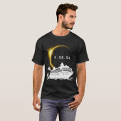 Totaal Zonsverduistering 2024 Cruiseschip T-shirt (Voorkant volledig)