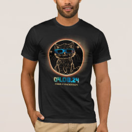 Totaal Zonsverduistering 2024 Kat Zonnebril T-shirt