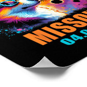 Totaal Zonsverduistering 2024 Missouri Corgi D Poster (Hoek)