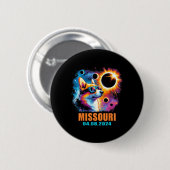 Totaal Zonsverduistering 2024 Missouri Corgi D Ronde Button 5,7 Cm (Voorkant /achterkant)