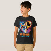 Totaal Zonsverduistering 2024 Missouri Corgi D T-shirt (Voorkant volledig)